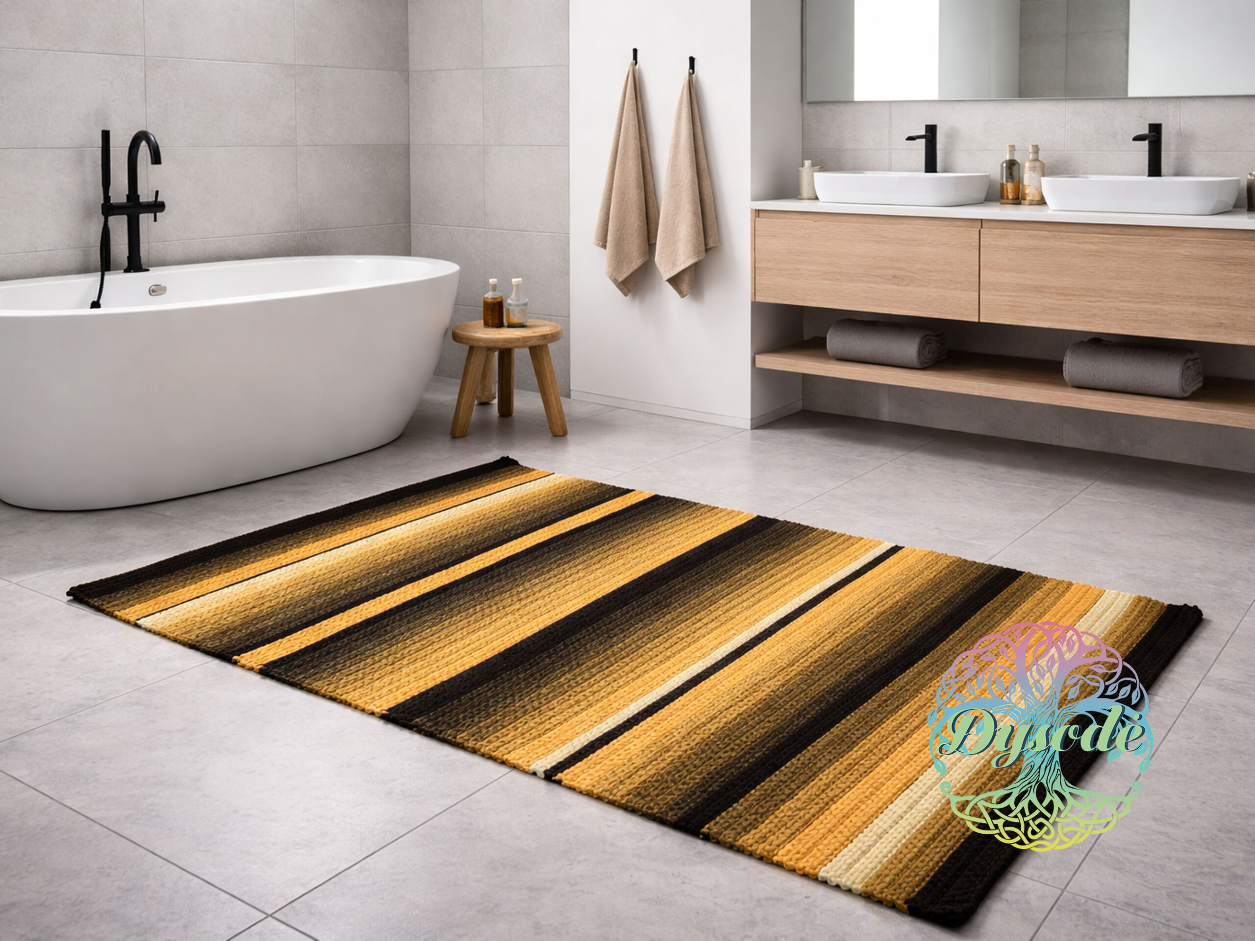 geltona juoda ombre nostalgija5