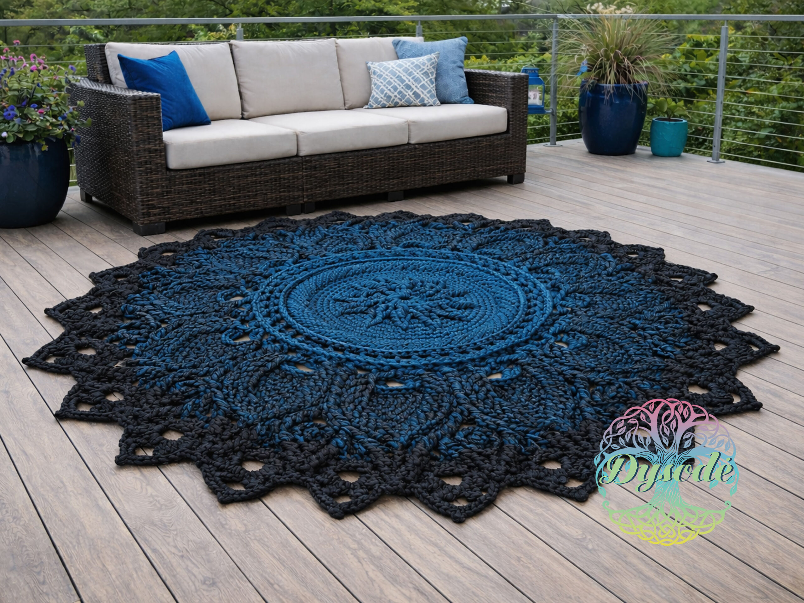 Ulita melyna juoda ombre2