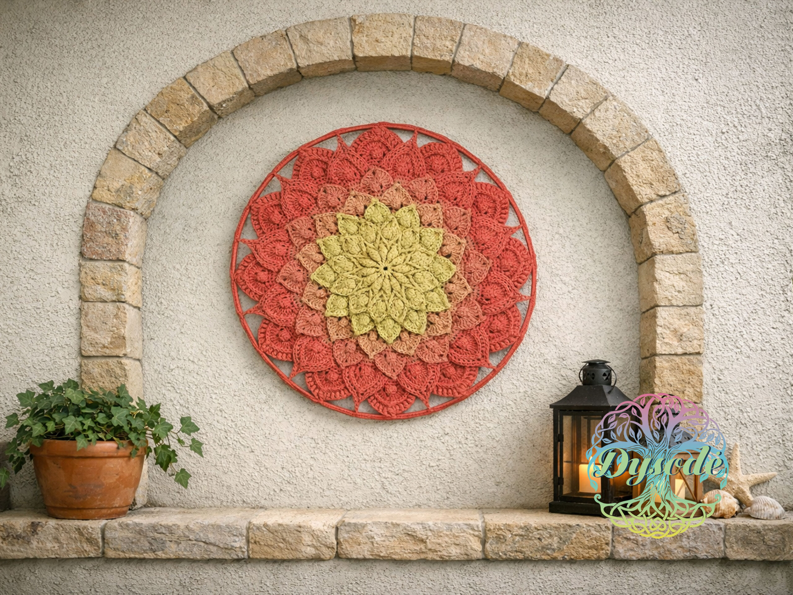 Geltona koralo ombre lot10