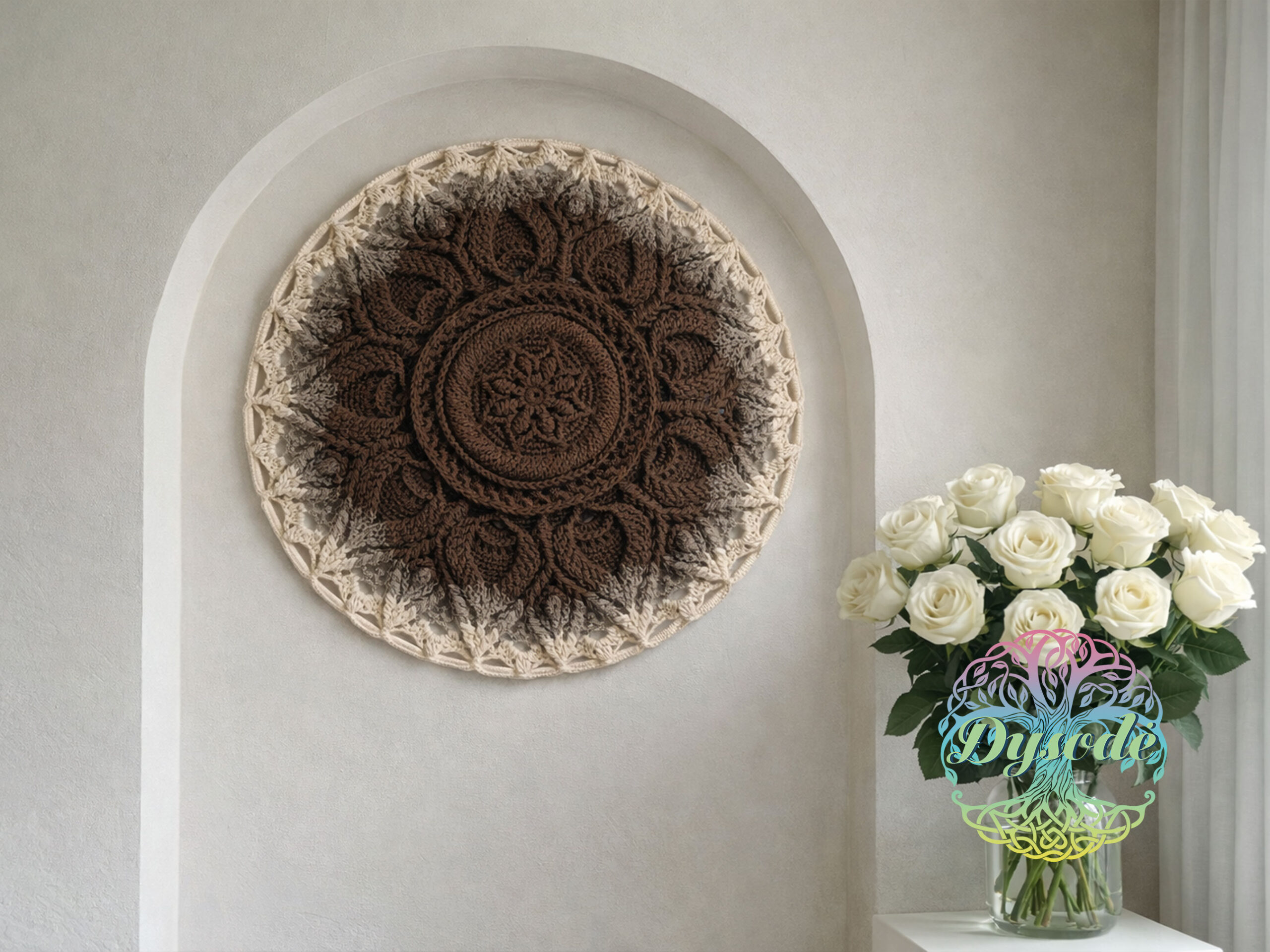 juodo sokolado vaniles spalvos ombre mandala Ulita5 juodo sokolado vaniles spalvos ombre mandala Ulita5