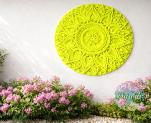 neonine geltona mandala ulita