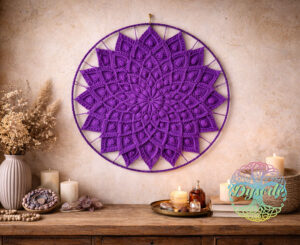 purpurine violetine mandala lotosas