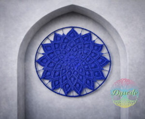 tamsiai melyna mandala lotosas2