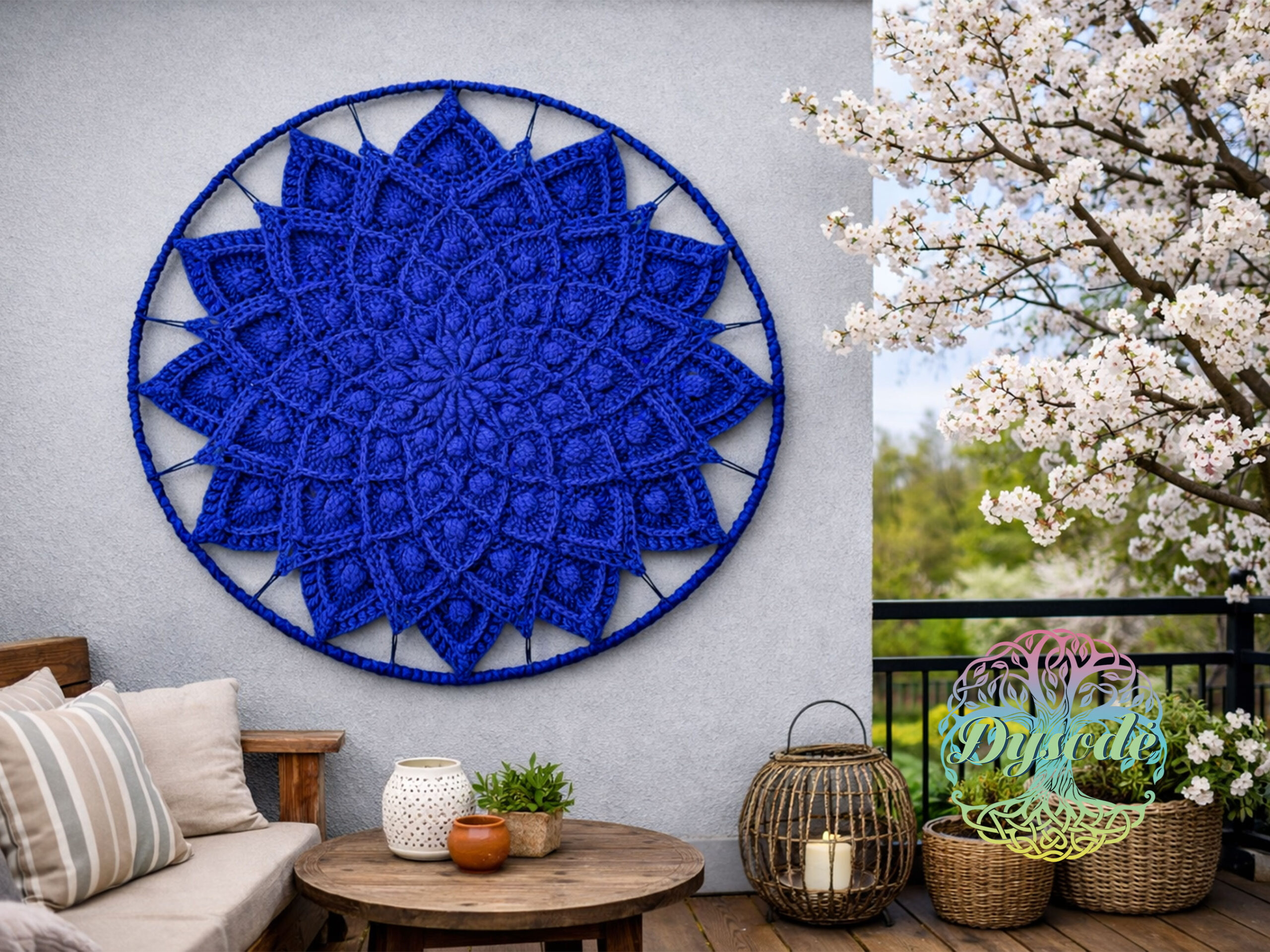 tamsiai melyna mandala lotosas5