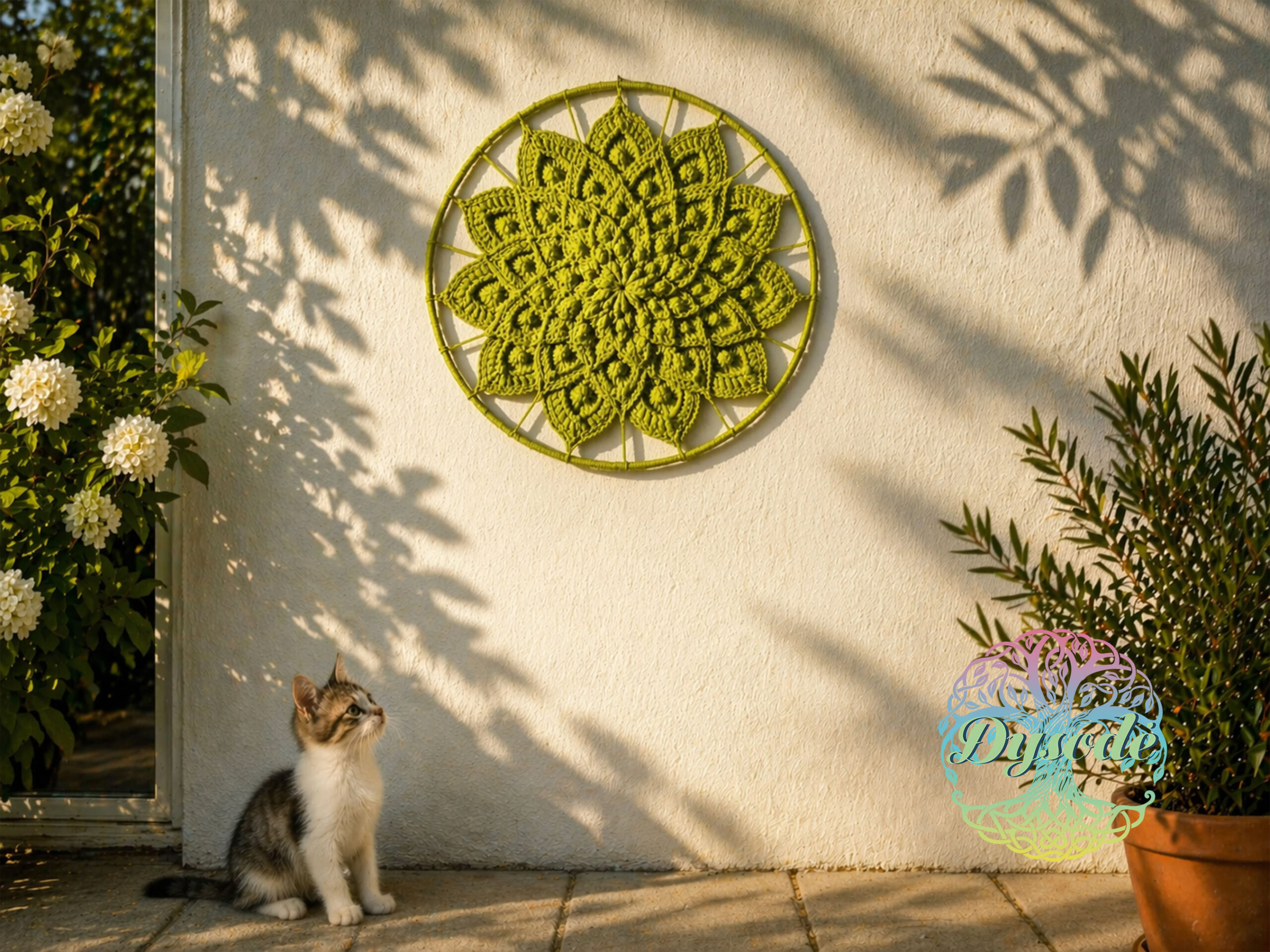 obuolio zalia mandala lotosas